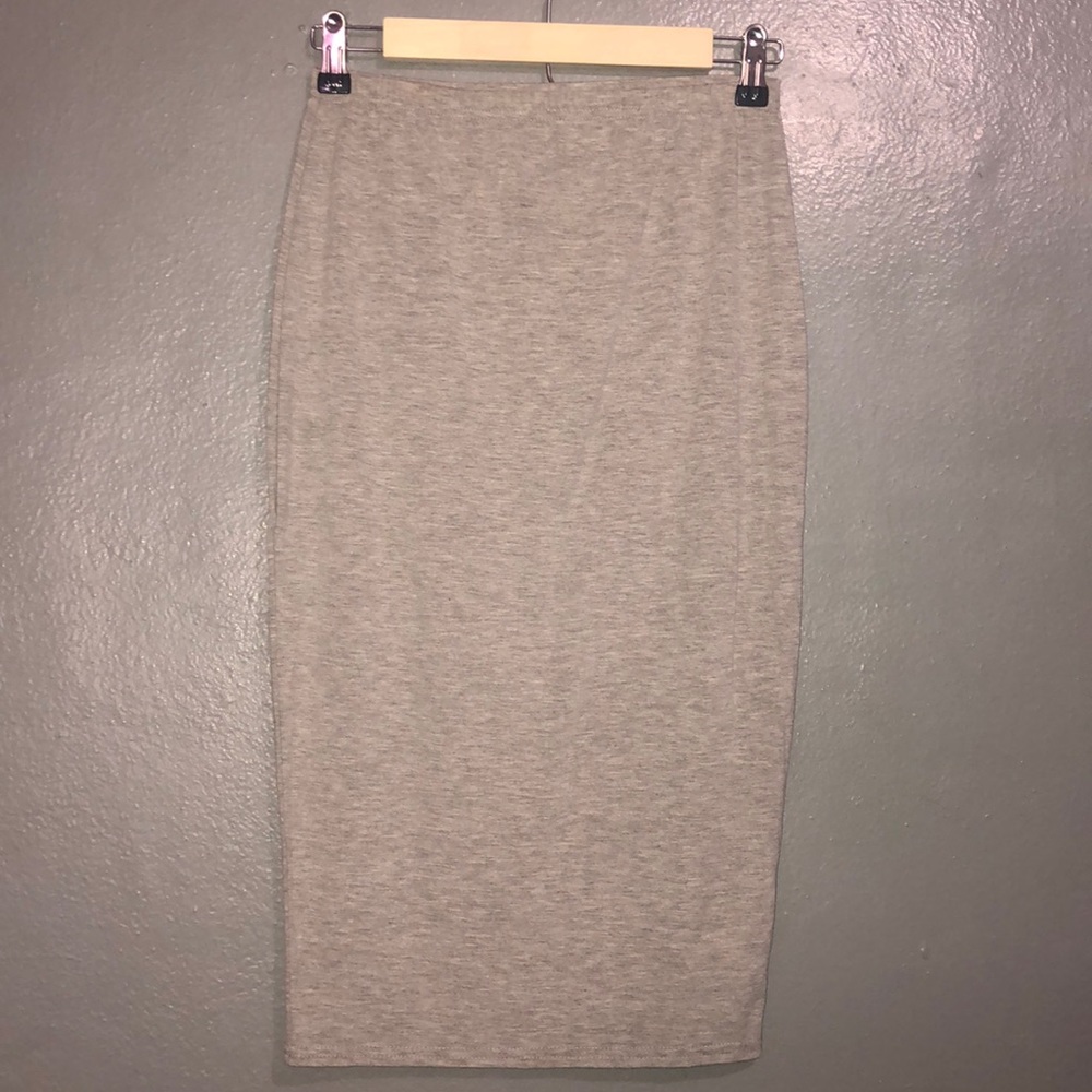 Cotton midi skirt